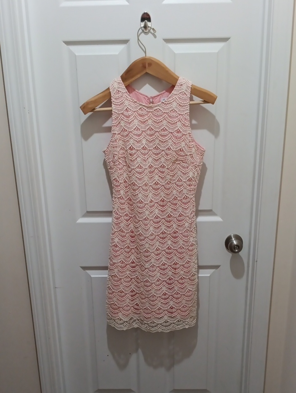 Southern Tide Blush Pink Lace Mini Dress
